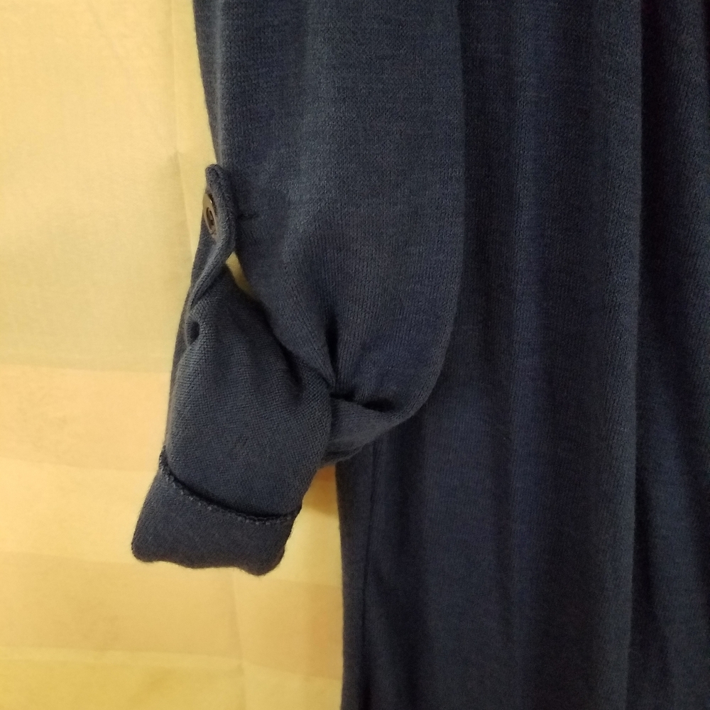 Cowl Neck Layered Sweater XXL Blue - Picture 4 of 9